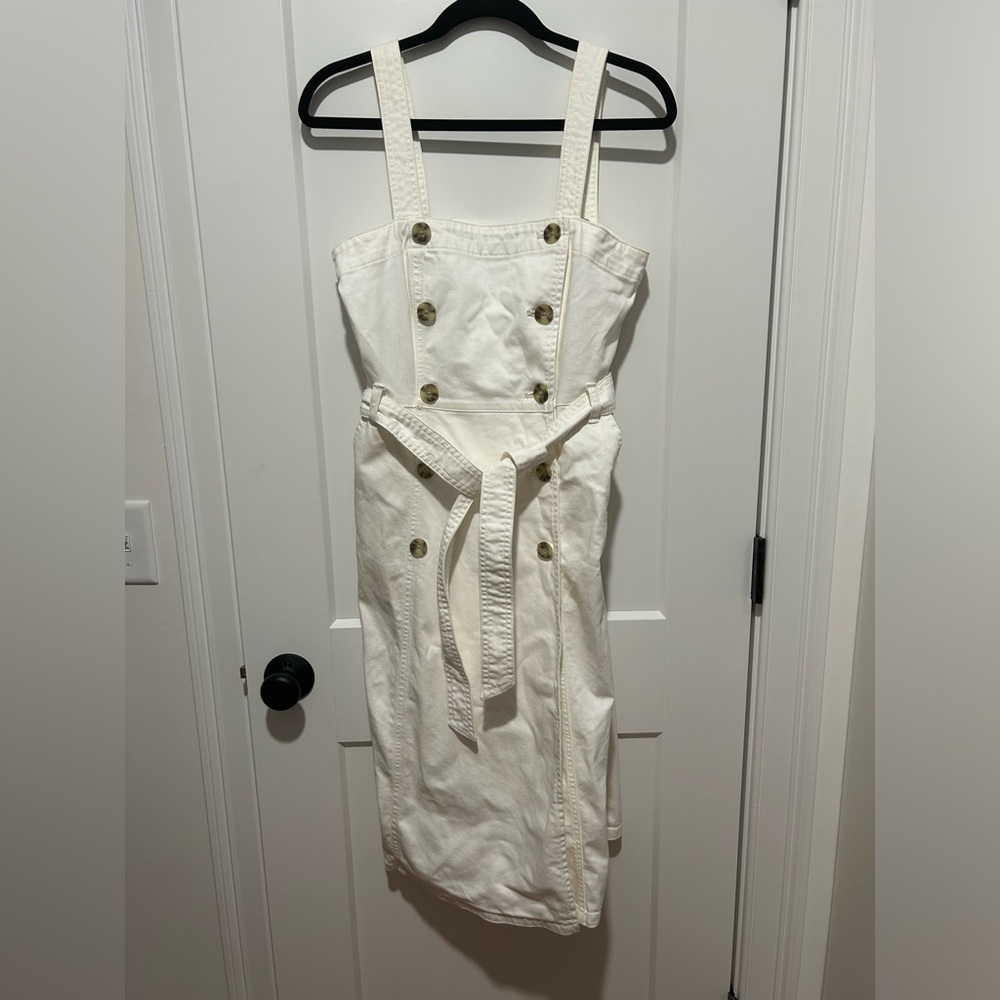 J. Crew white denim dress. Worn once. Great condition.